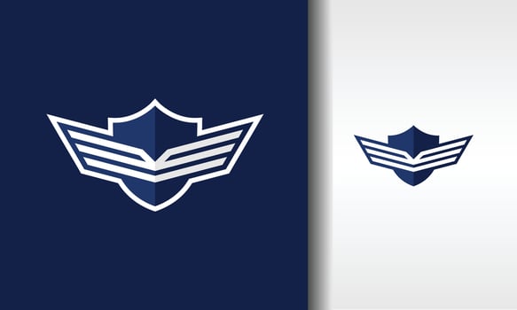 wing shield e sport logo vector