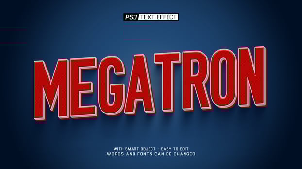 megatron text effect psd