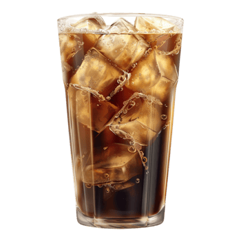 Cold Coffee in a Glass on Transparent Background png