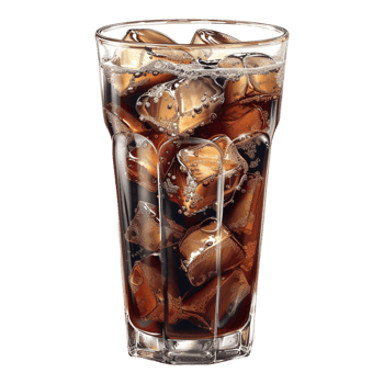 Cold Coffee in a Glass on Transparent Background png