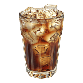Cold Coffee in a Glass on Transparent Background png