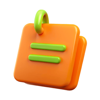 Paper Note 3d Render png