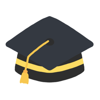 Graduation hat cartoon png