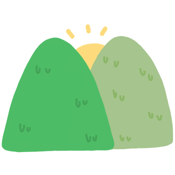 mountain and sun, cartoon png