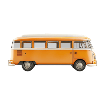 Travel Bus on Transparent Background png