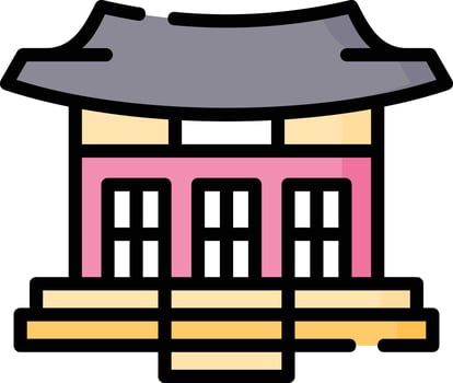hanok illustration design vector