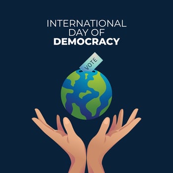 International Day of Democracy. Flat art design. Good for celebration usage template eps 10. vector