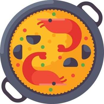 paella illustration design vector