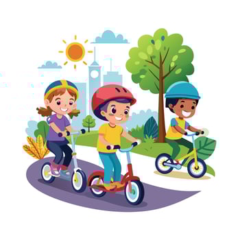 Kids moments illustration concept vector
