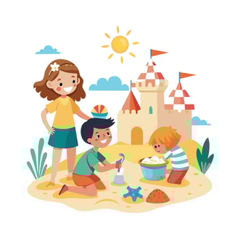 Kids moments illustration concept vector
