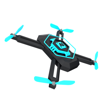 3d minimal artificial intelligence concept. Artificial Intelligence Drone. AI chips with drones. 3d illustration png