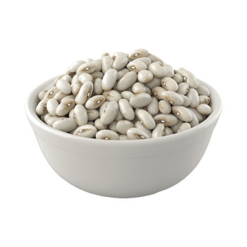 White Butter Beans on Transparent Background png