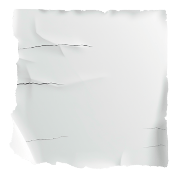 White Braked Paper Rough on Transparent Background png
