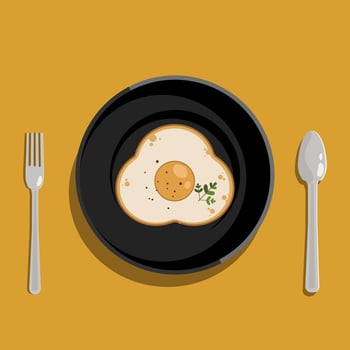 Sunny side up egg vector