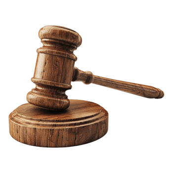 Judge gavel on Transparent Background png