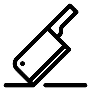 knife line icon illustration isolated on white background vector