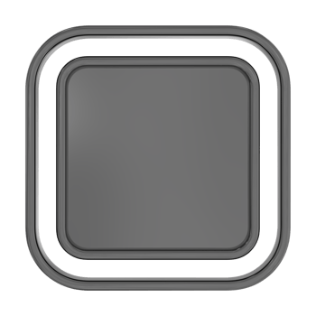 a gray square button with a shadow on a transparent background png