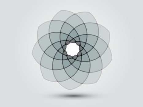 A gray color lotus flower background with shading for decoration and greeting card vector