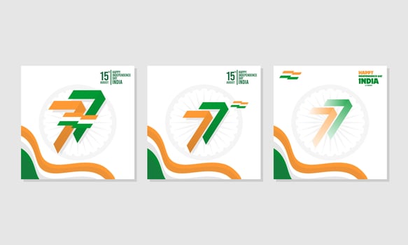 Indian independence day theme design vector