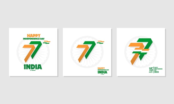 indian independence day theme design template vector