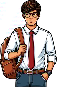 Back to School day student charachter for a also design vector