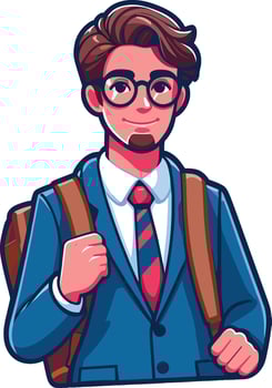 Back to School day student charachter for a also design vector