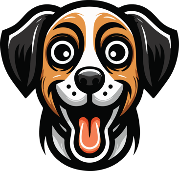 Happy Cartoon Dog Face Illustration png