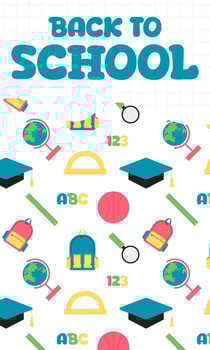 Back to school banner. flat illustration isolated on white background. vector