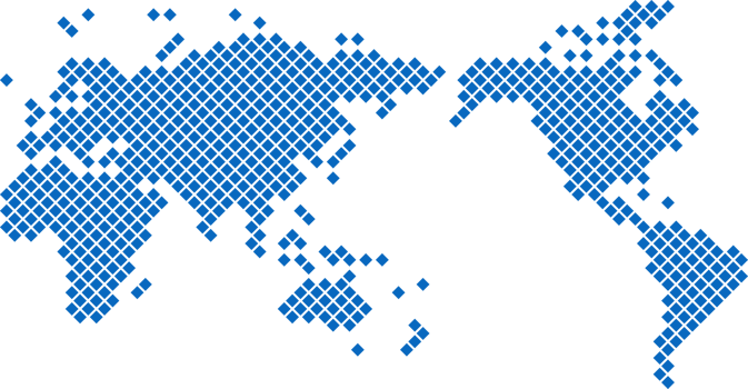 Square shape world map on transparent background. png