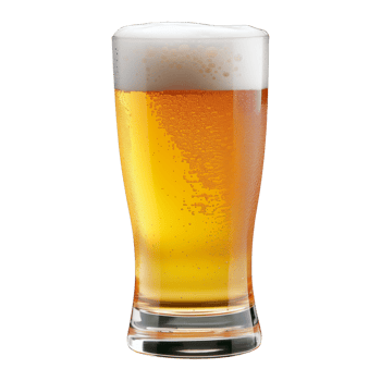 Tall Glass of Refreshing Beer with Foam on Transparent Background png