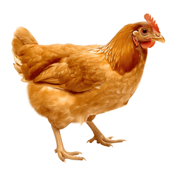 Close-Up Of Brown Hen On Transparent Background png