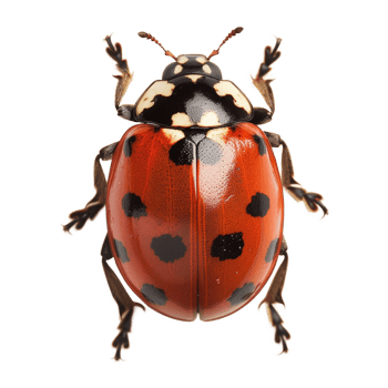 Close-Up of a Ladybug Isolated on Transparent Background png