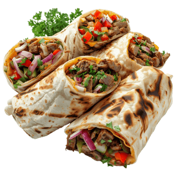 Delicious Shawarma Wraps Isolated On Transparent Background png