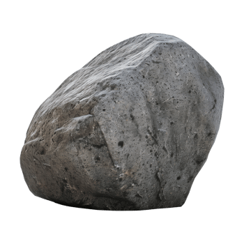 Large Natural Stone On Clear Transparent Background png