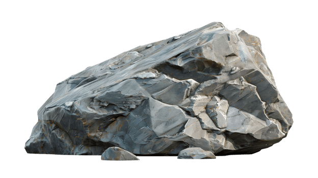 Realistic Boulder Rock on Transparent Background png