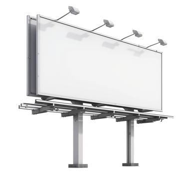 3D Mockup Of A Blank Billboard With No Background png