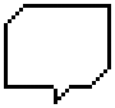8bit retro game pixel art speech bubble balloon icon sticker memo keyword planner text box banner png