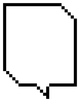 8bit retro game pixel art speech bubble balloon icon sticker memo keyword planner text box banner png