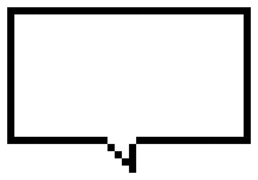 8bit retro game pixel art speech bubble balloon icon sticker memo keyword planner text box banner png