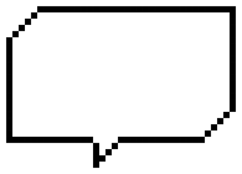8bit retro game pixel art speech bubble balloon icon sticker memo keyword planner text box banner png