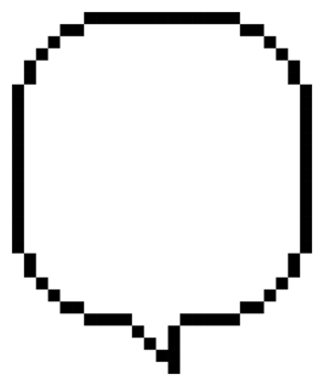 8bit retro game pixel art speech bubble balloon icon sticker memo keyword planner text box banner png