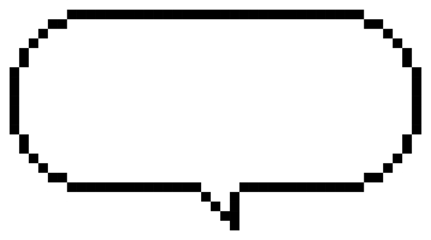 8bit retro game pixel art speech bubble balloon icon sticker memo keyword planner text box banner png