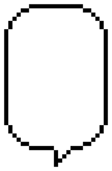 8bit retro game pixel art speech bubble balloon icon sticker memo keyword planner text box banner png
