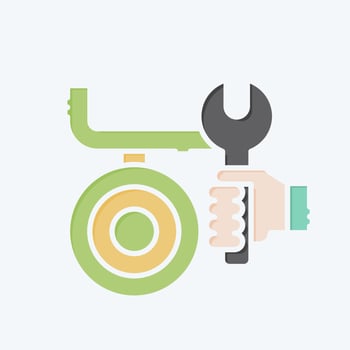 Icon Brake Caliperr. related to Car Maintenance symbol. doodle style. simple illustration vector
