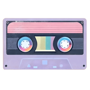 Retro cassette tape icon on the transparent background png