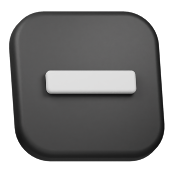 A black button with a white bar on it png