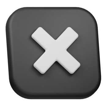 A black and white cross icon on a black button png