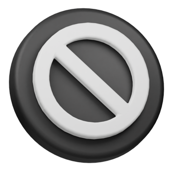 A black and white no entry sign on a black button png