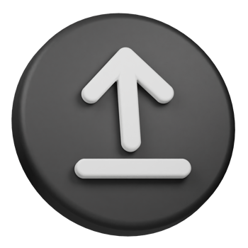 A black button with an arrow pointing up png