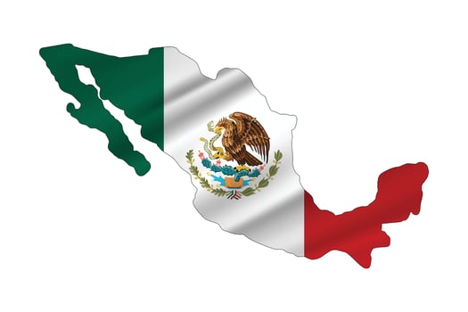 exico, mexico independence day mexican country map with flag design. vector